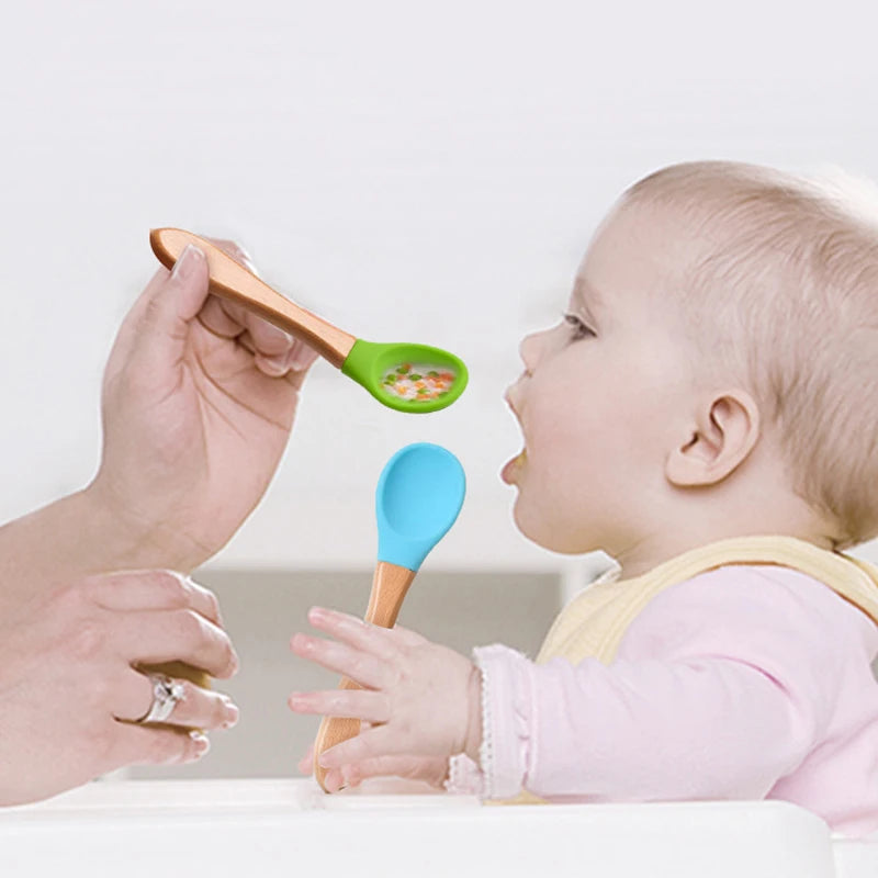 Soft Silicon Spoon and Fork for Babies